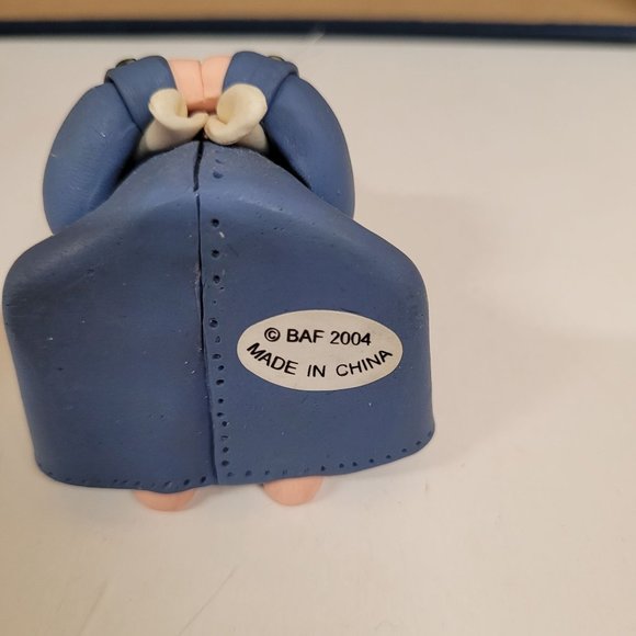 Nativity Christmas Set 7 Clay Figure Ornaments BAF 2004 Felt Box Manger - Picture 9 of 9